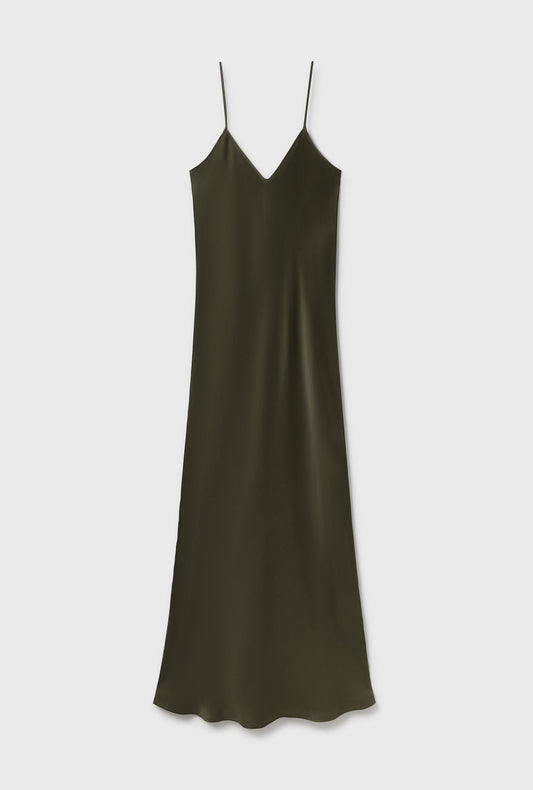 Silk Laundry 90S Slip Dress (Pine)