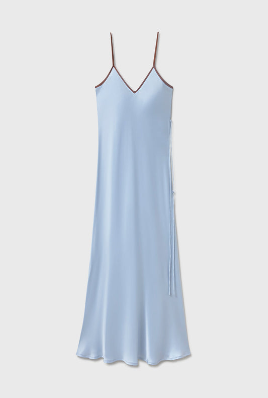 Silk Laundry 90S Slip Dress (Cornflower)