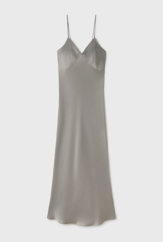 Silk Laundry Deco Rouleau Dress (Moon)