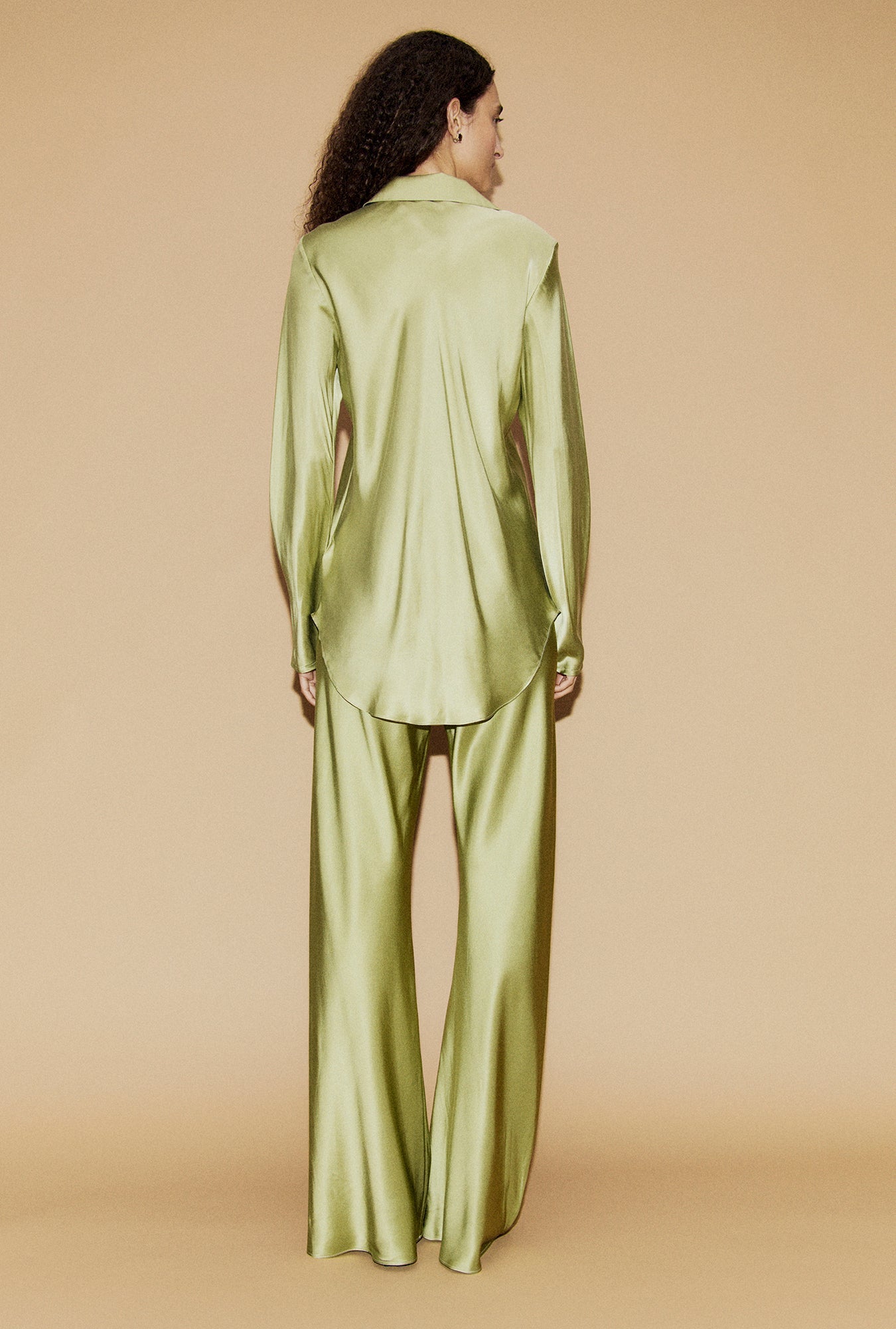 Silk Laundry Bias Cut Pants (Sage)