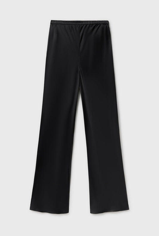Silk Laundry Bias Cut Pants (Black)