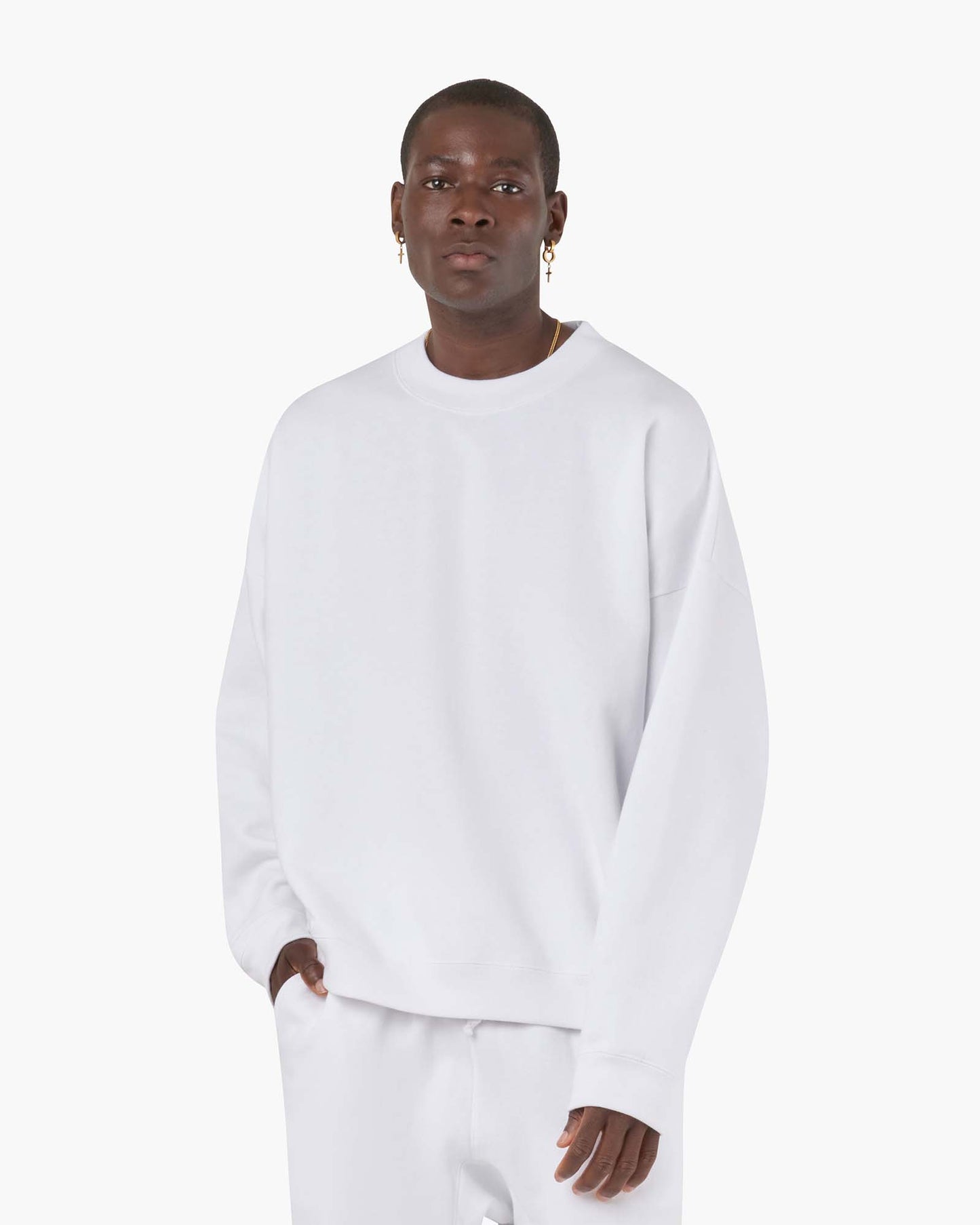 Core Fleece Crewneck (White)