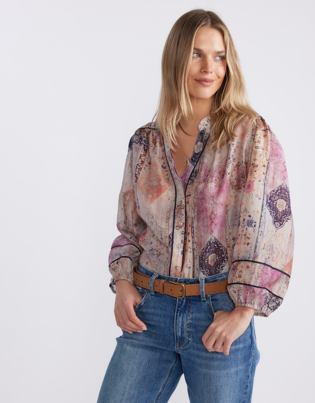 White & Co. Mila Blouse (Mosaic)