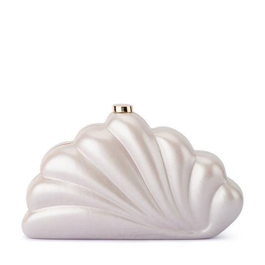 Olga Berg MILLIE Acrylic Clutch (Pearl)