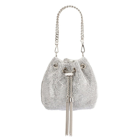 Olga Berg MIRANDA Drawstring Top Handle (Silver)