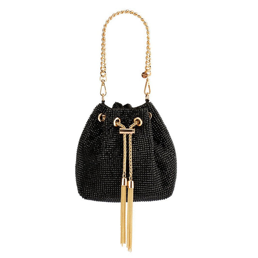 Olga Berg MIRANDA Drawstring Top Handle (Black)