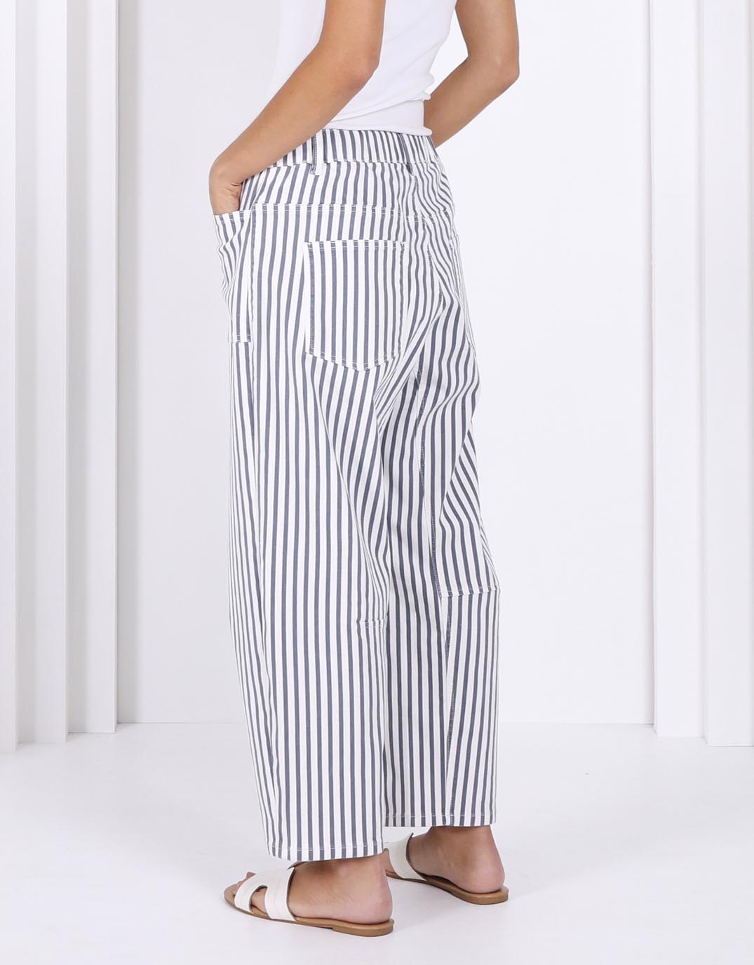 Monaco Carter Barrel Jean (Blue Stripe)