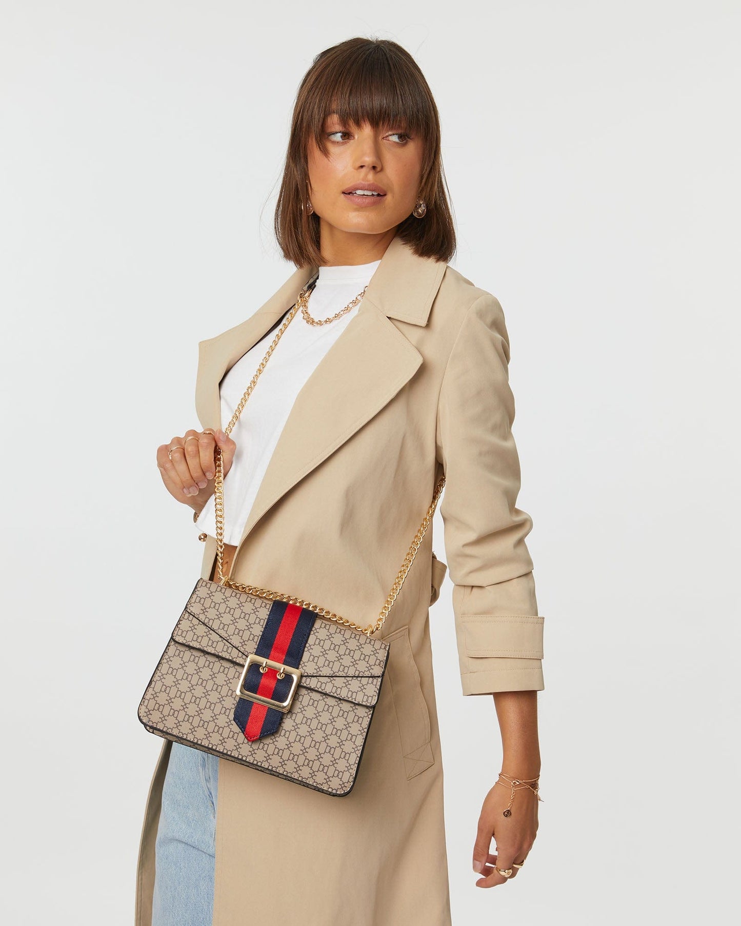 Colette by Colette Hayman Buckle Crossbody Bag (Monogram)