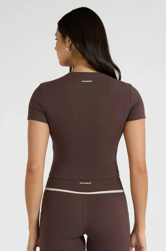 ALLFENIX CloudCore Lite Crop Tee (Espresso)