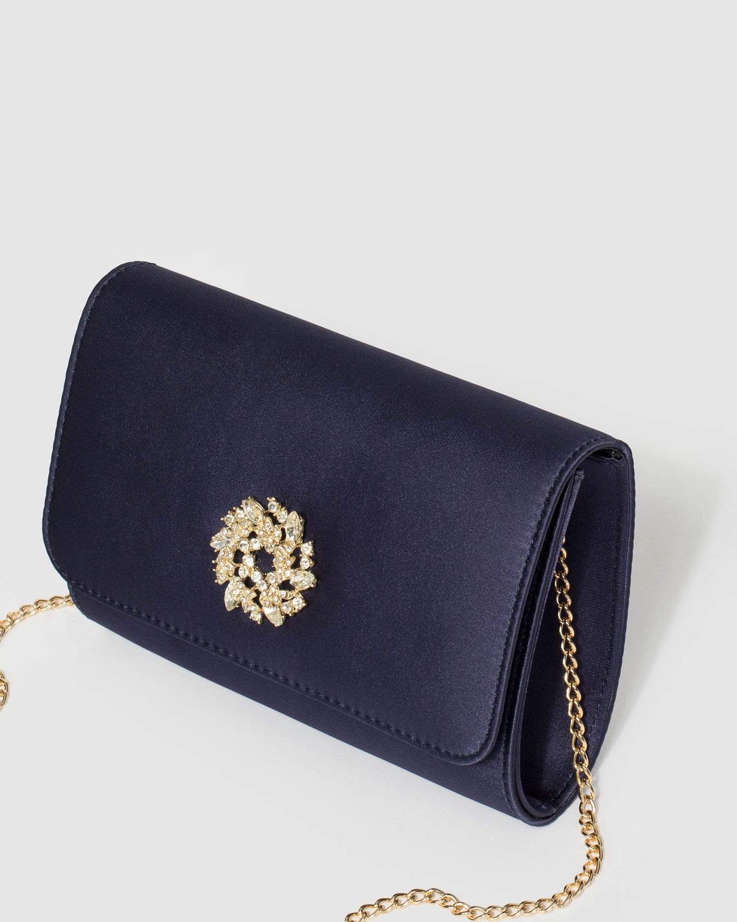 Colette by Colette Hayman Navy Lulu Crystal Clutch Bag (Blue)
