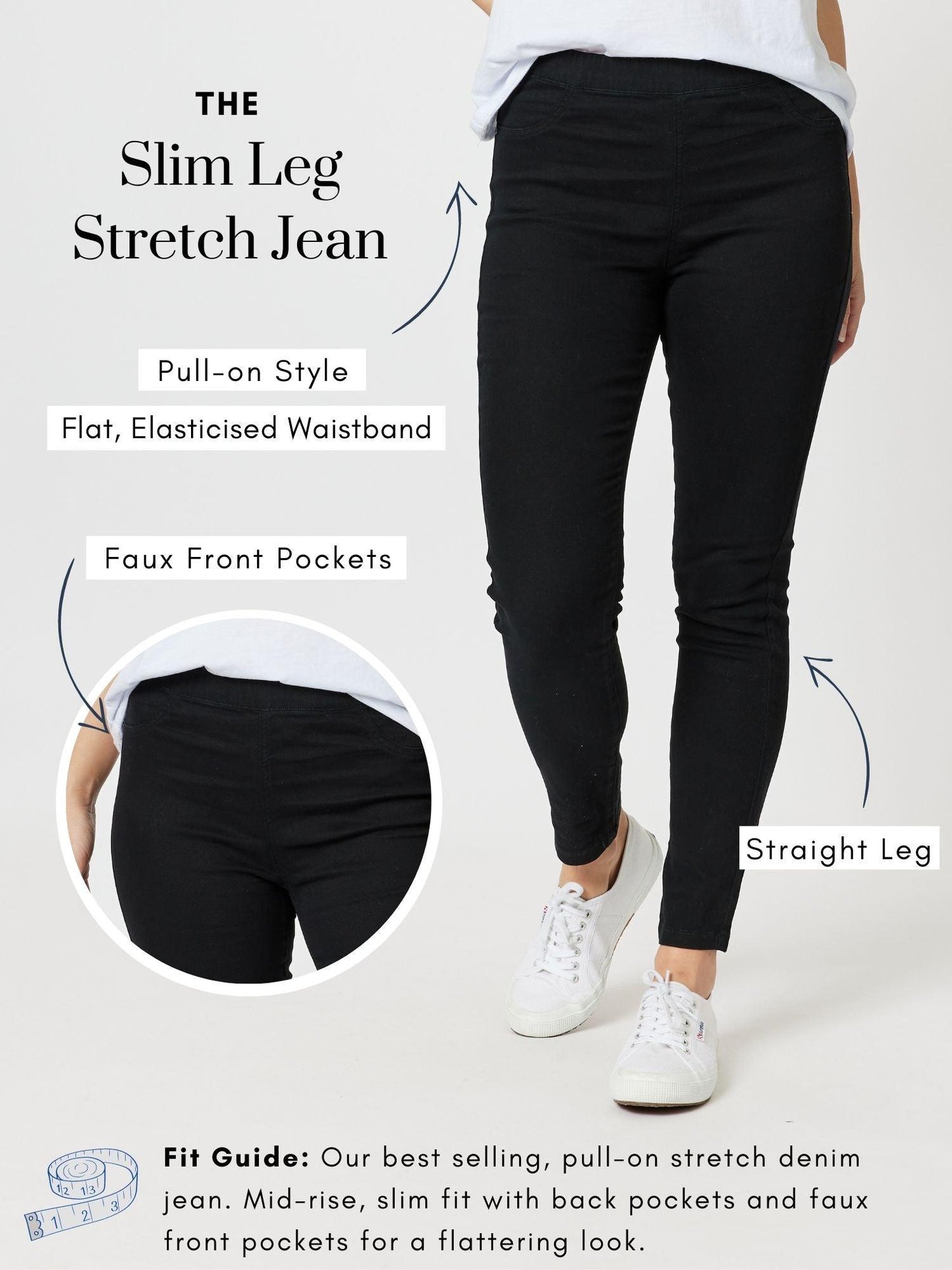Threadz New Yorker Stretch Jean (Black)