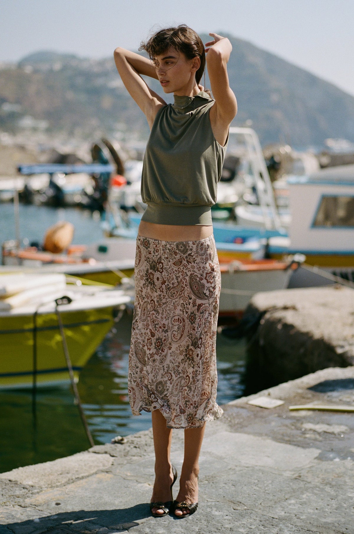 With Jéan Olea Skirt (Stone Paisley)