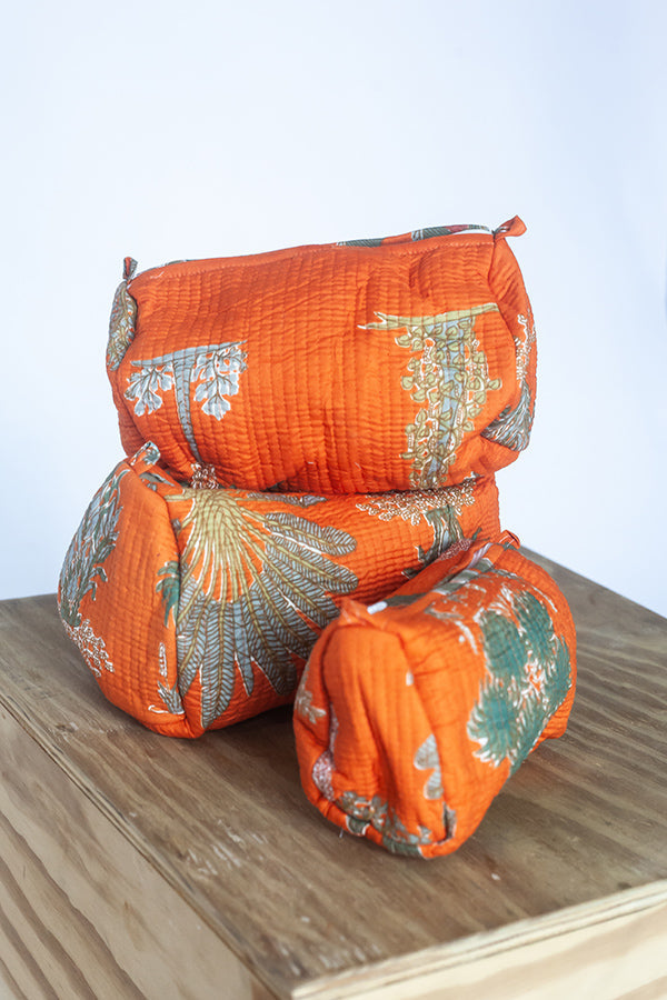 Image of Accessories. Productname: Orange Oasis Toiletry Set in Orange colour by brand - Kabana