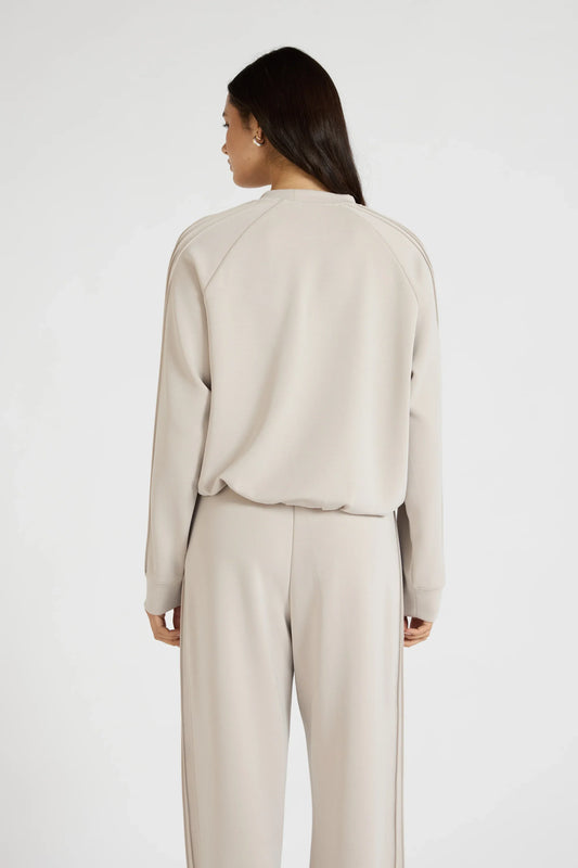 Soft Luxury Raglan Crew Jumper (Stone)