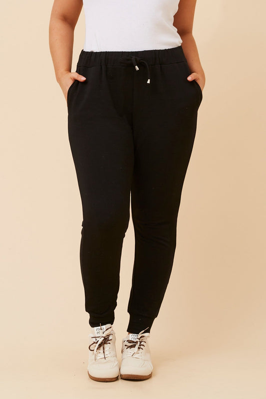 Caroline Morgan Australia KENDALL FLEECE TRACK PANTS (Black)