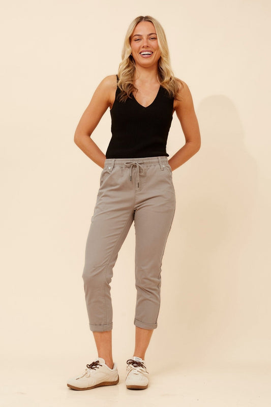 Caroline Morgan Australia JANIA SOLID JOGGER PANTS (Cement)