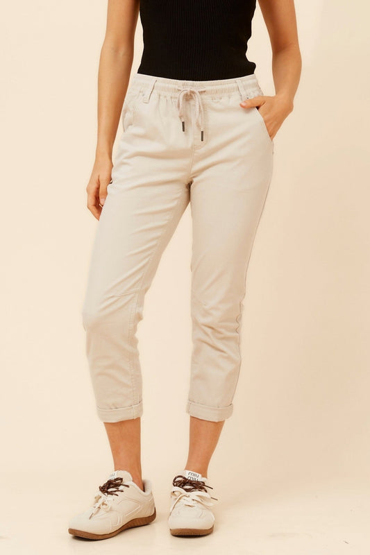 Caroline Morgan Australia JANIA SOLID JOGGER PANTS (Chalk)