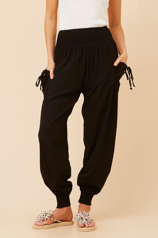 Caroline Morgan Australia SOLID HAREM PANTS (Black)
