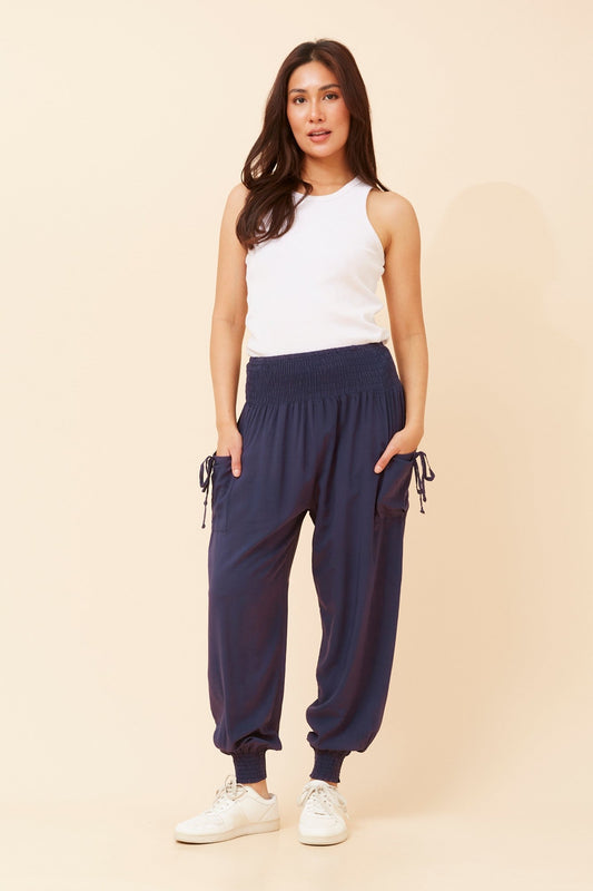 Caroline Morgan Australia SOLID HAREM PANTS (Navy)