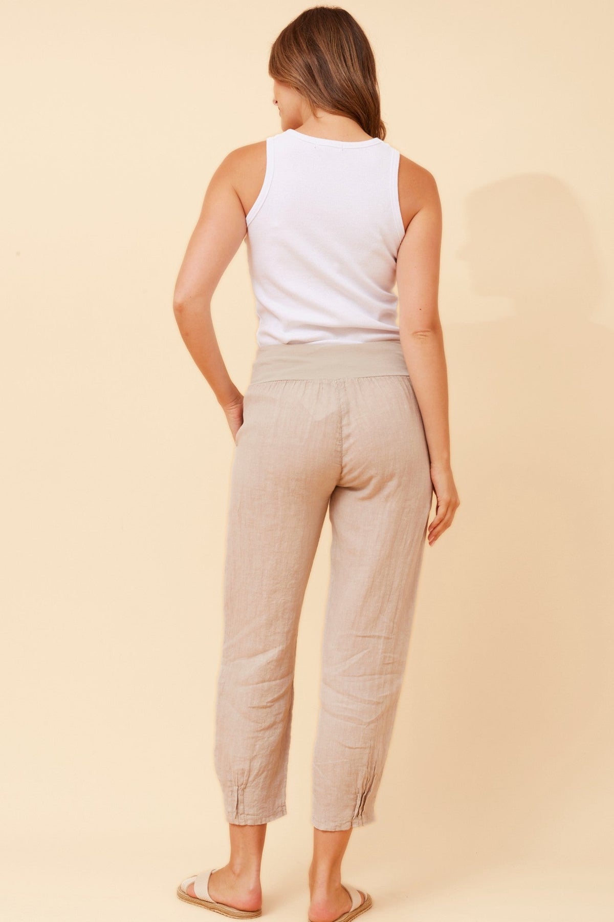 BOTTEGA MODA FINN SOLID PANTS (Linen)