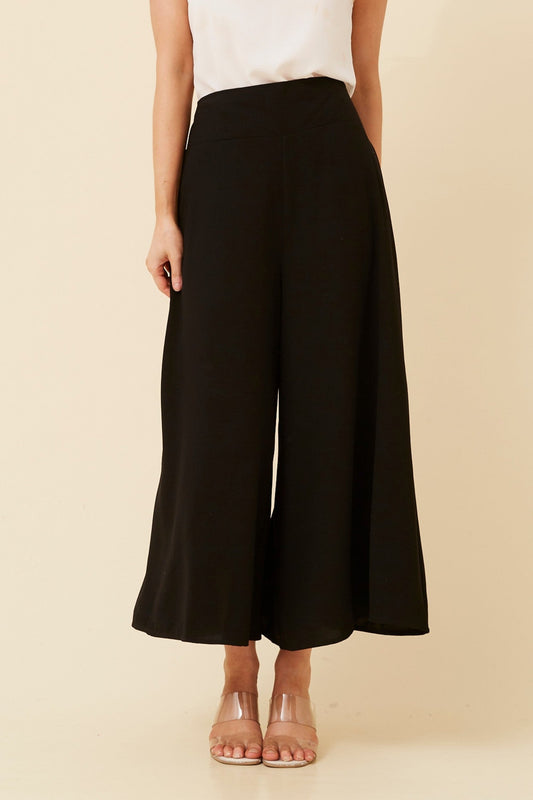 AVARA WIDE LEG PANTS (Black)