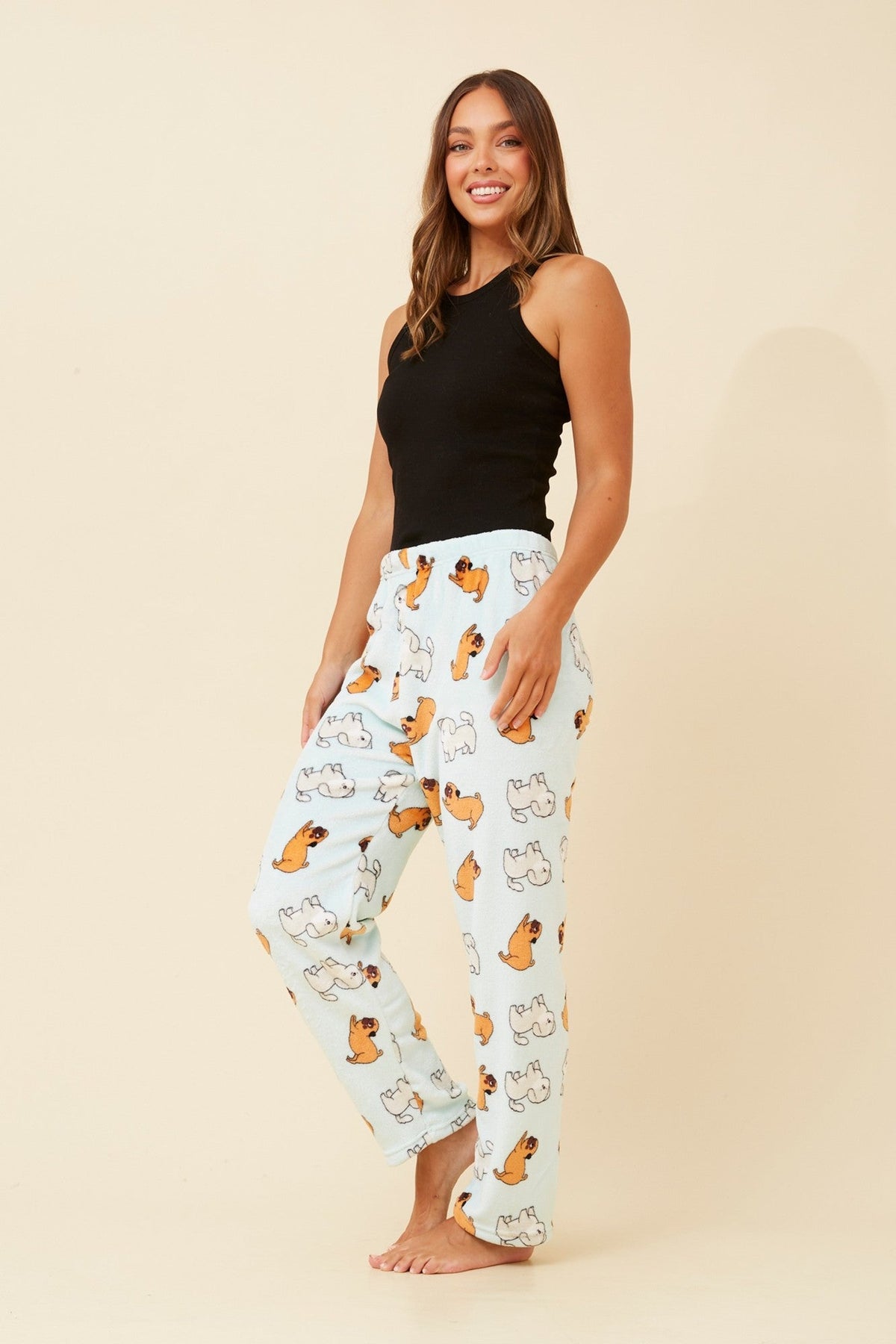 LEE DOG PRINT PYJAMA PANTS (Mint)