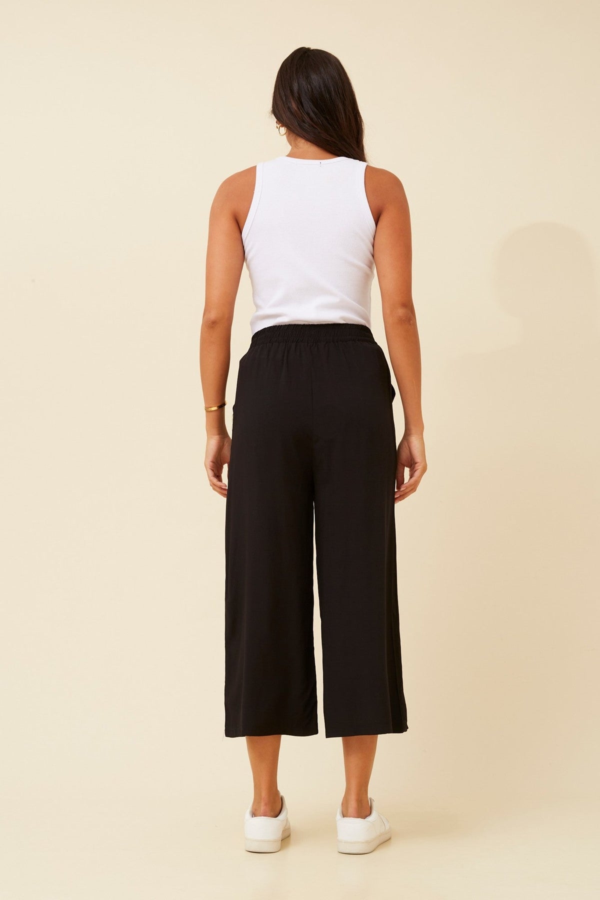 Caroline Morgan Australia SUZE SOLID CULOTTE PANTS (Black)