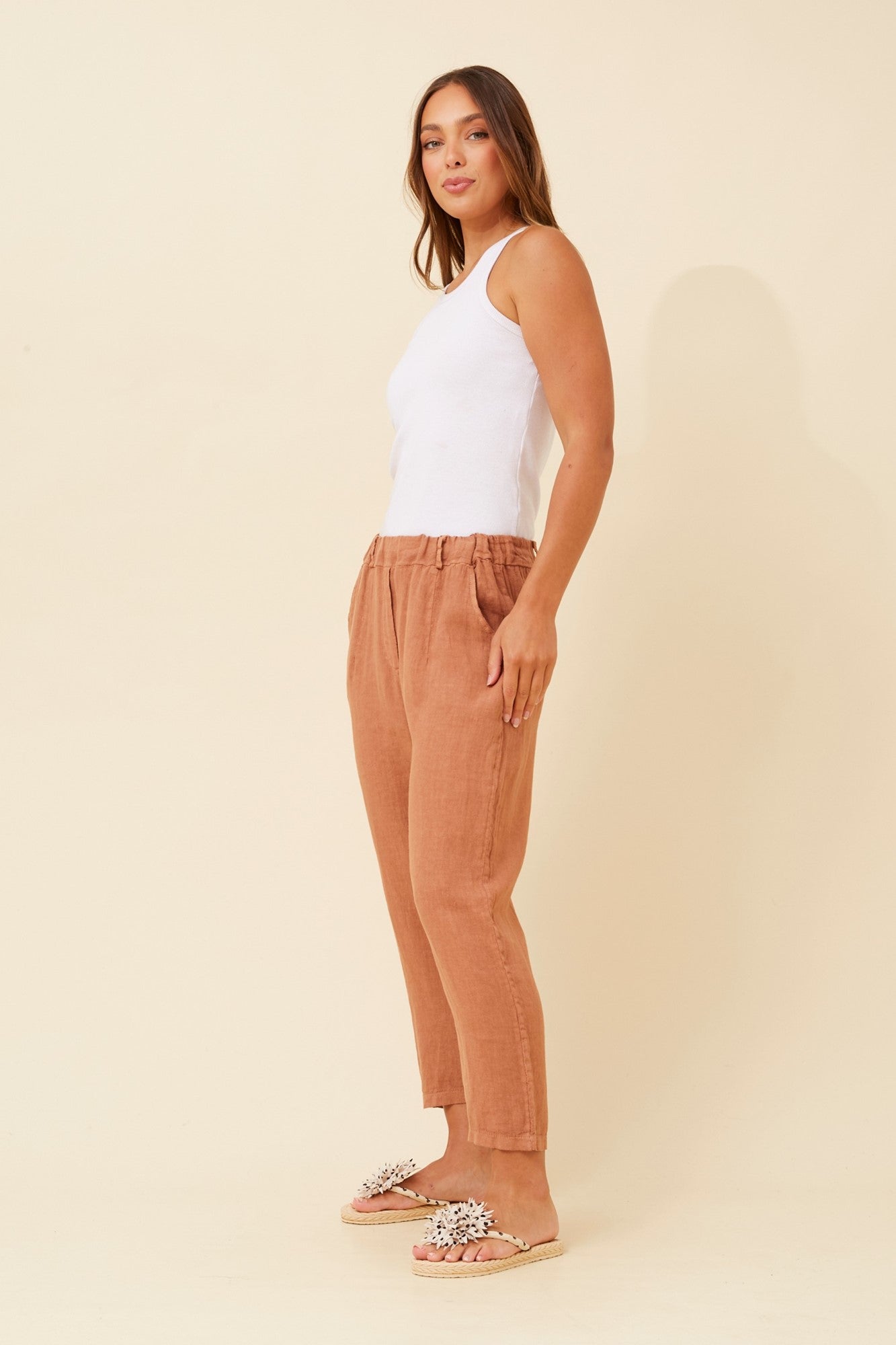 GENETTA SOLID PANTS (Linen)