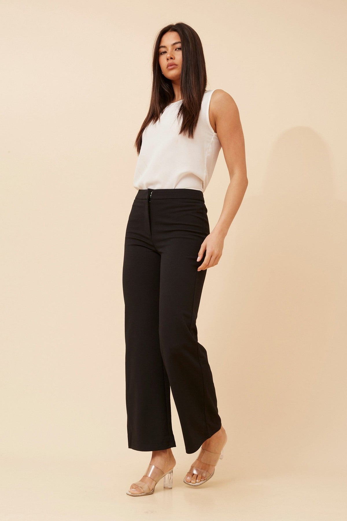 LILIA WIDE LEG PANTS (Black)