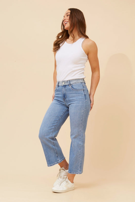 FABIANA DIAMANTE DENIM PANTS (Black)