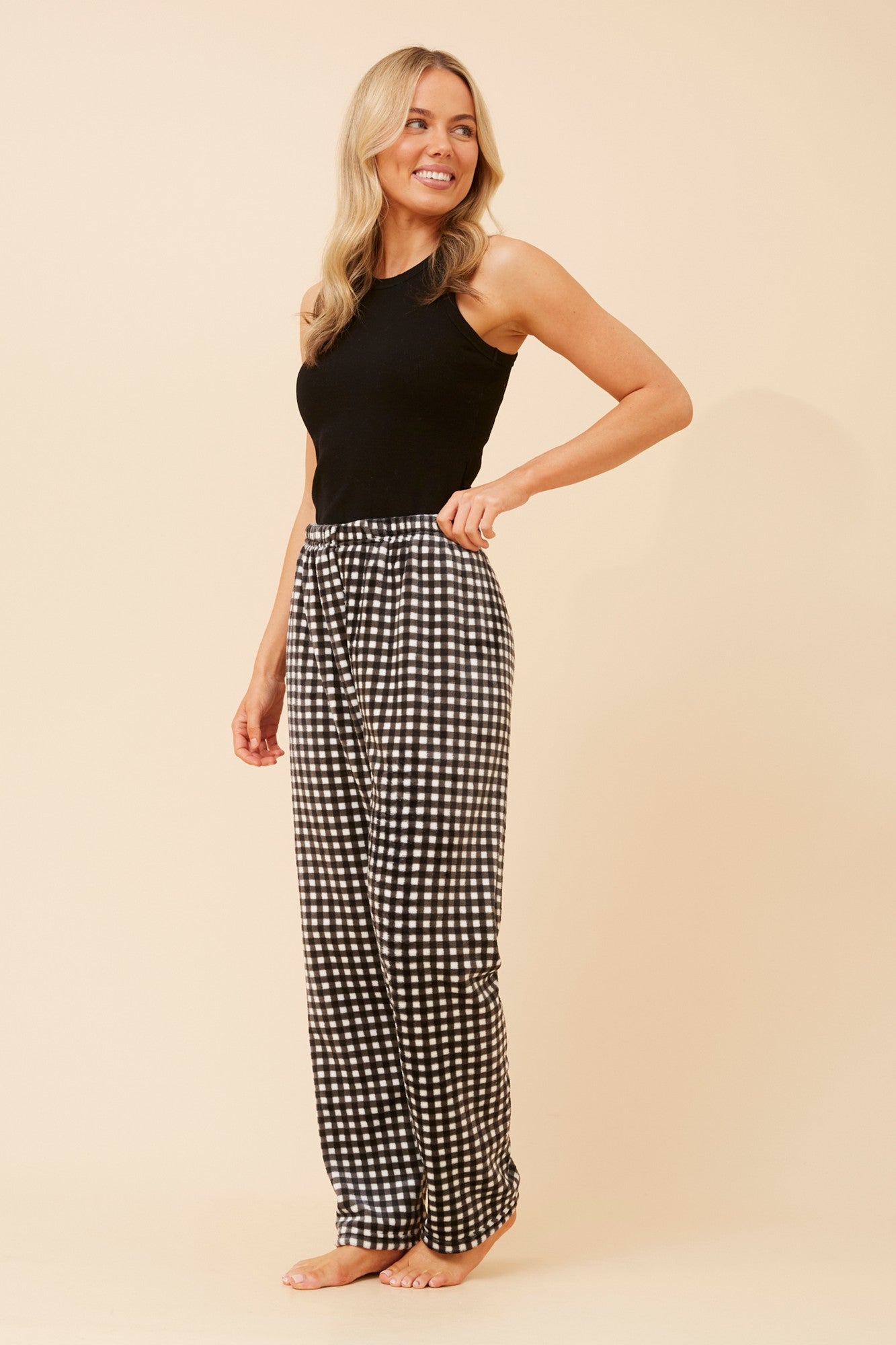 LEE CHECK PRINT PYJAMA PANTS (Multi Black)