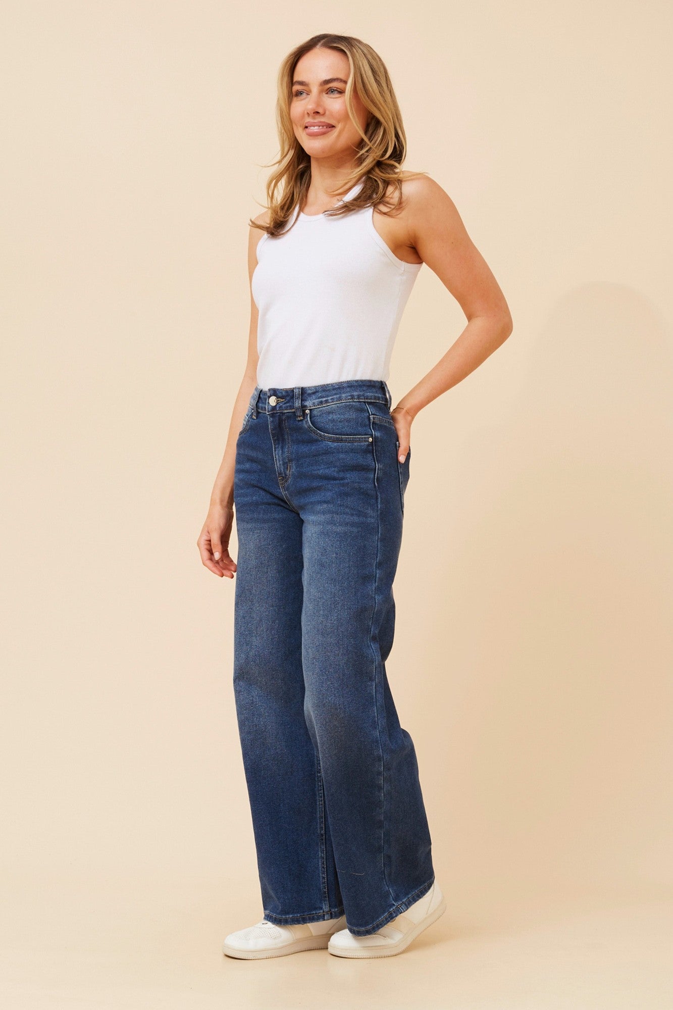 AELLA WIDE-LEG PANTS (Denim)