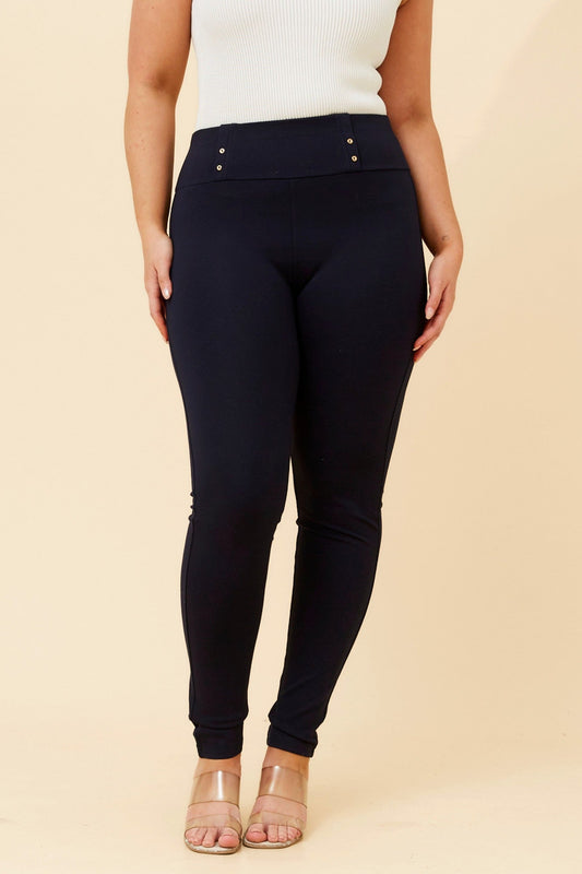 Caroline Morgan Australia URSY SOLID LONG PANTS (Navy)