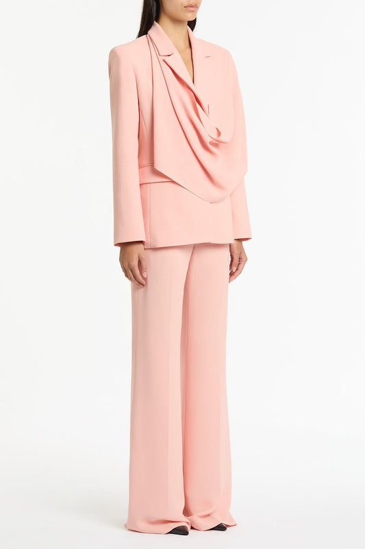 Carla Zampatti Pale Rose Crepe Scarf Jacket (Pink)