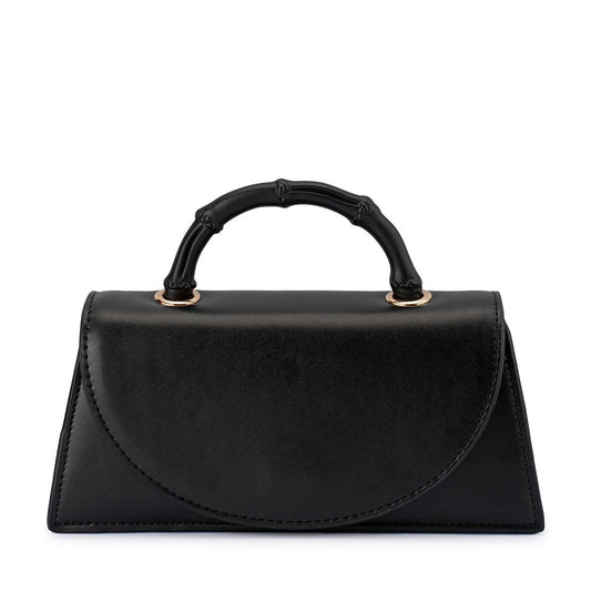 Olga Berg PHOEBE Bamboo Handle Bag (Black)