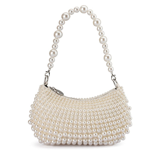 Olga Berg PIA Croissant Bag (Pearl)