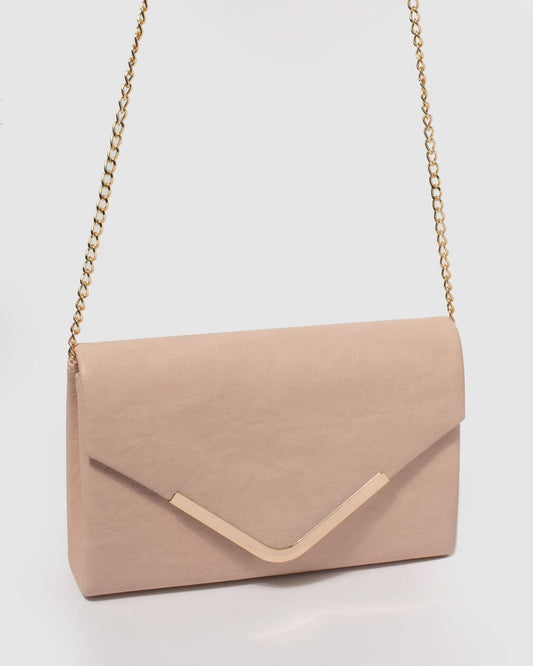 Colette Lila Envelope Clutch Bag (Pink)