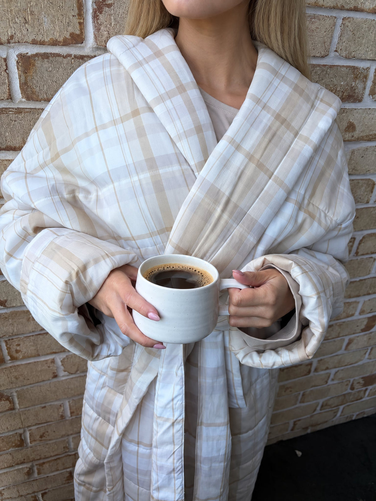 NUNE Doona Robe Long (Oat Check)