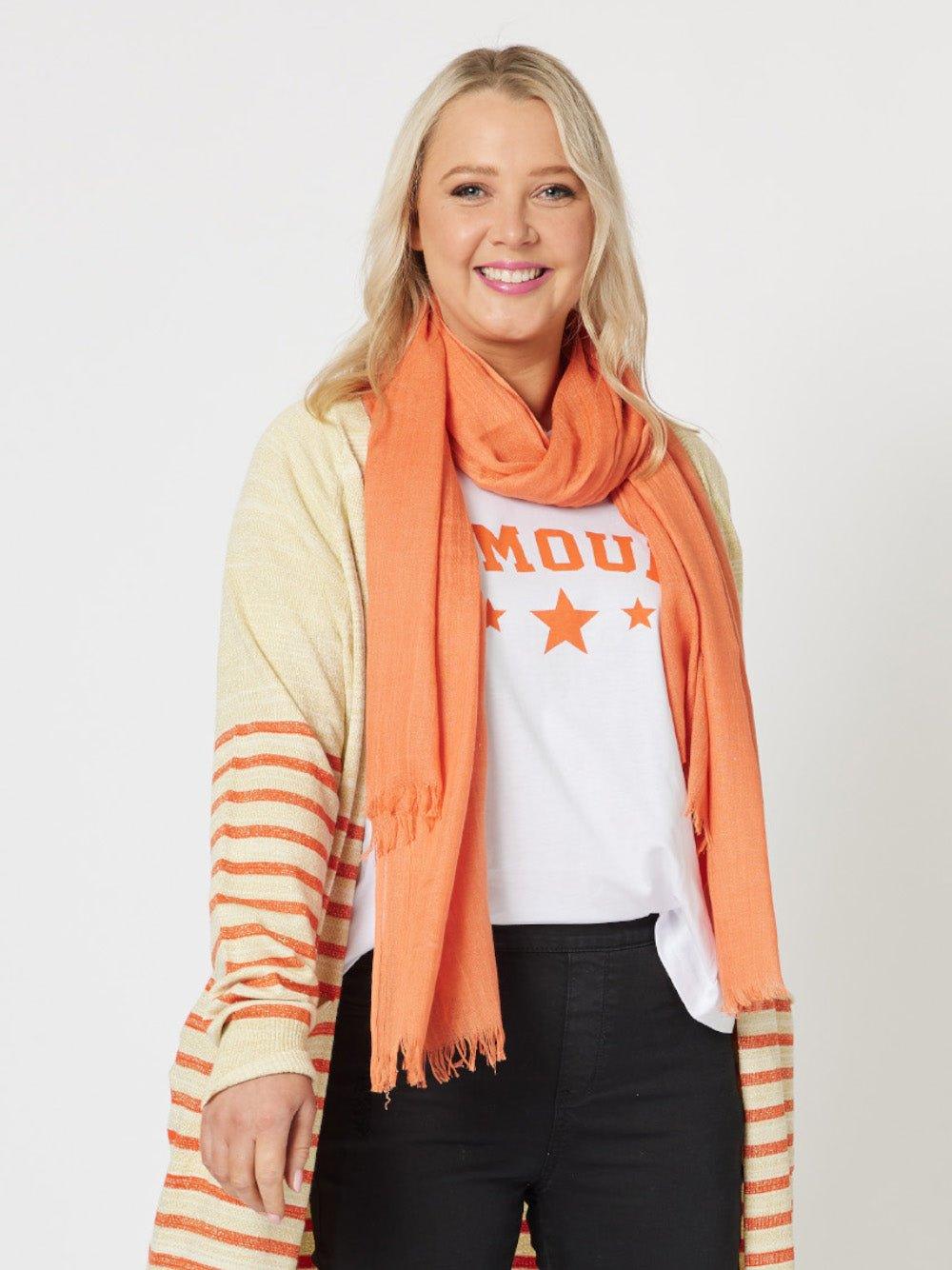 Threadz Plain Scarf (Orange)