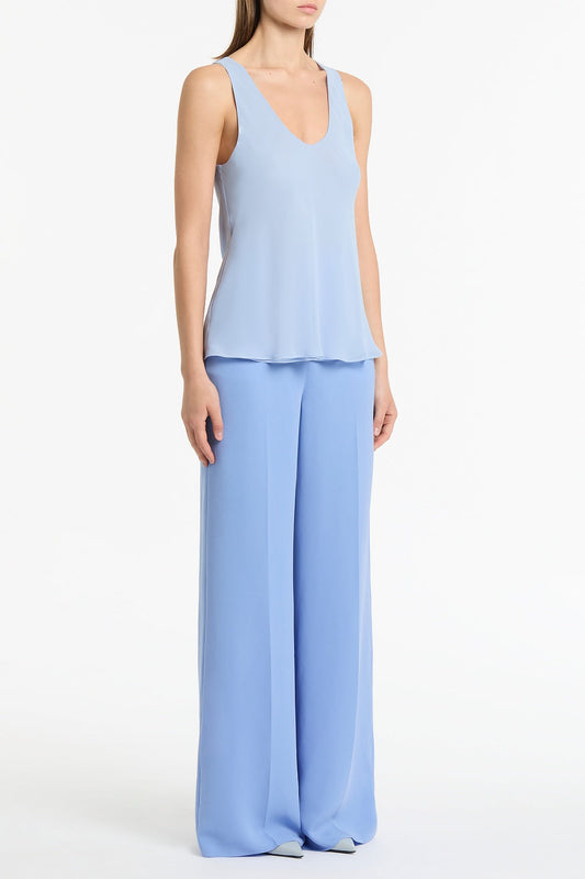 Carla Zampatti Powder Georgette Scoop Cami (Blue)