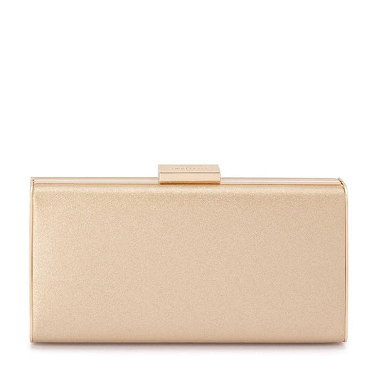 Olga Berg PRECIOUS Metallic Slimline Clutch (Champagne)