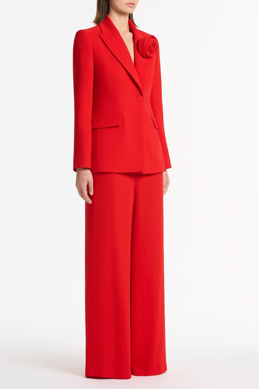 Carla Zampatti Crepe Rose Jacket (Red)