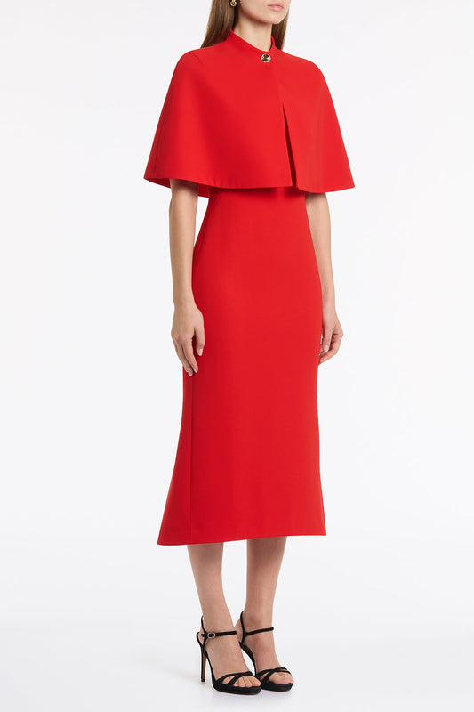 Carla Zampatti Crepe Short Cape (Red)