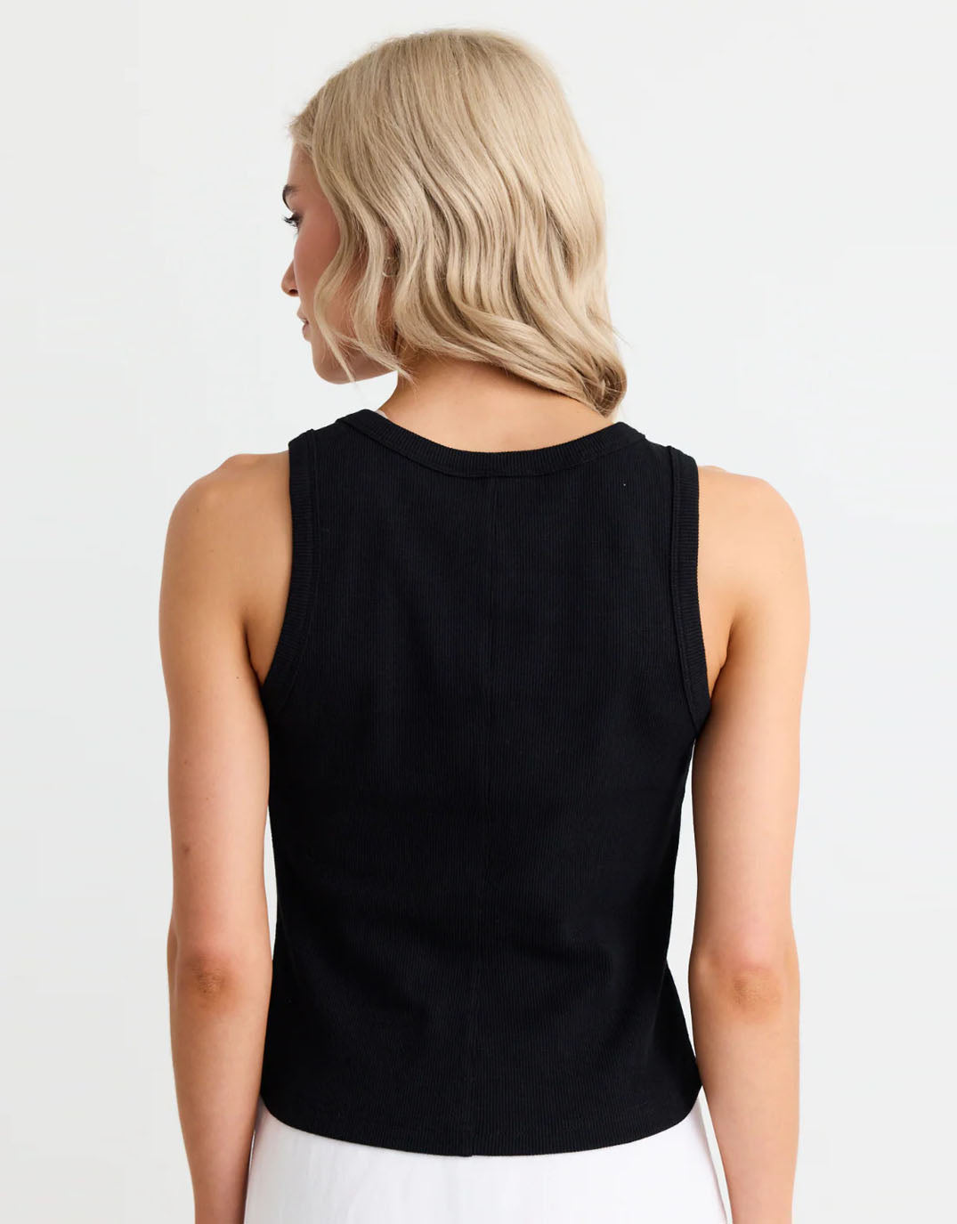 Cobble Rib Cutaway Tank - (Black)