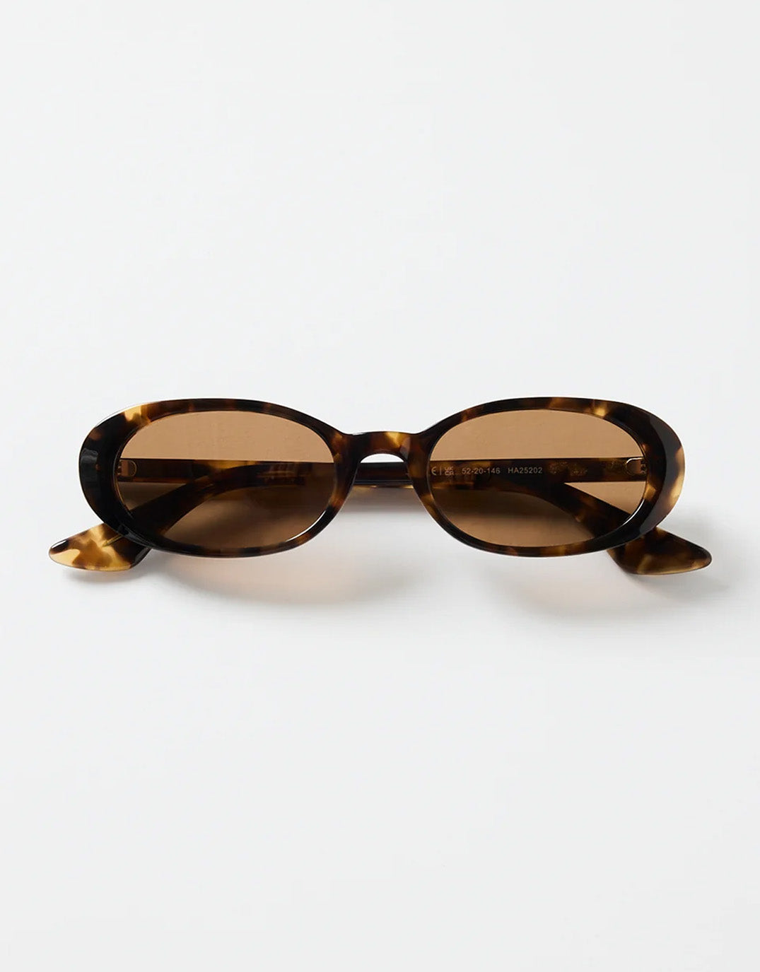 Re:Union The Label Sydney Narrow Oval Sunglasses (Tort)