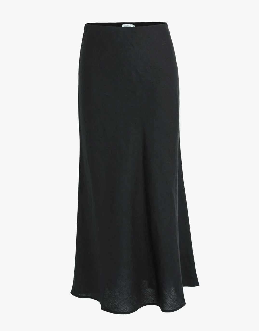 Re:Union The Label Bliss Linen Bias Midi Skirt (Black)