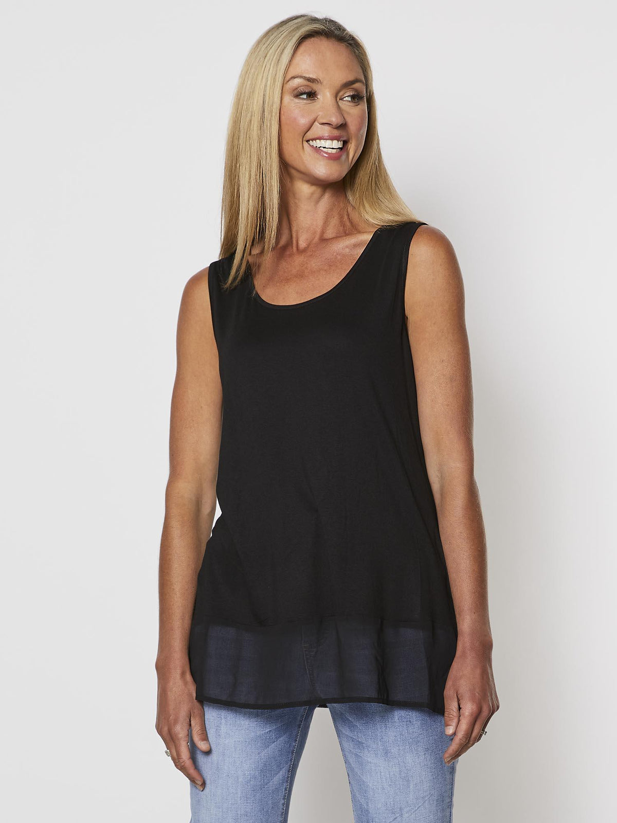 Threadz Reversible Tank (Black)