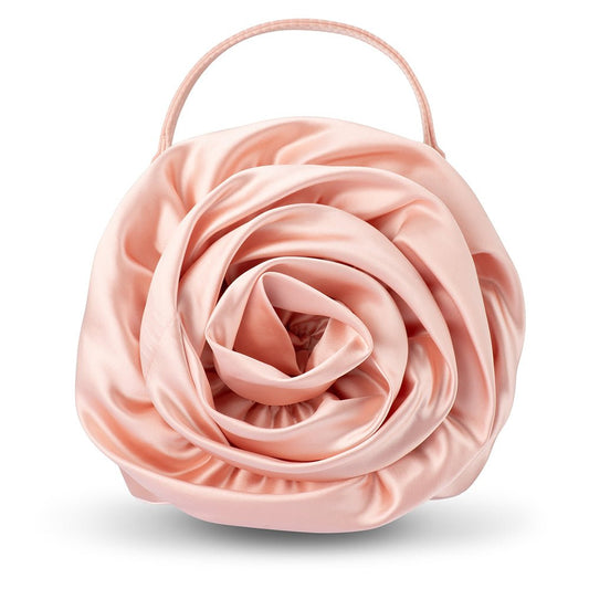 Olga Berg ROSITA Rosette Frame Bag (Blush)
