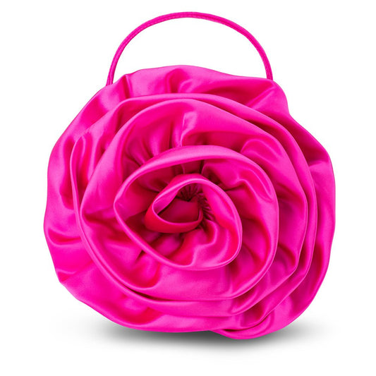 Olga Berg ROSITA Rosette Frame Bag (Fuchsia)