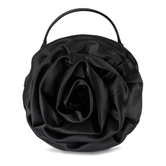 Olga Berg ROSITA Rosette Frame Bag (Black)